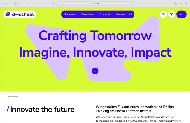 HPI d-school Website