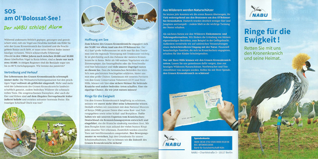 NABU Kronenkranich Flyer