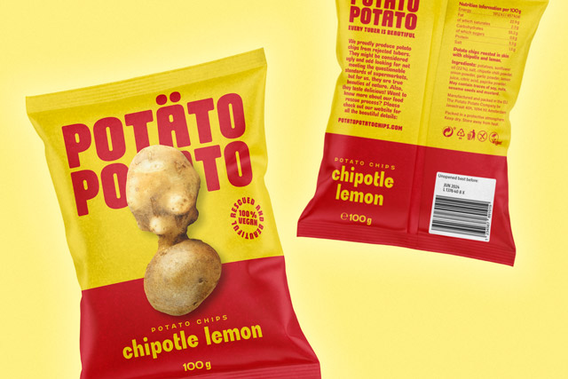 Potato Potato Packaging Bag Back + Front